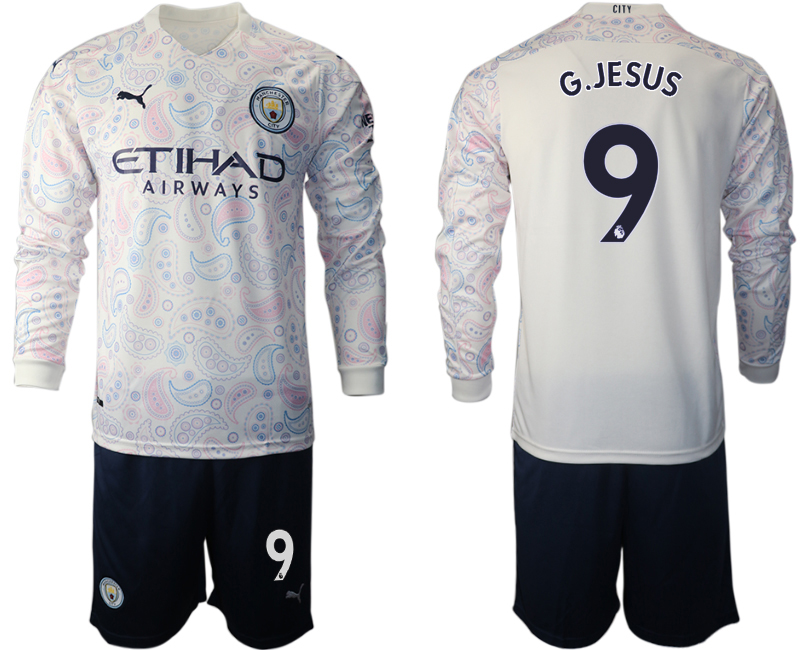 2021 Men Manchester city away long sleeve #9 soccer jerseys
